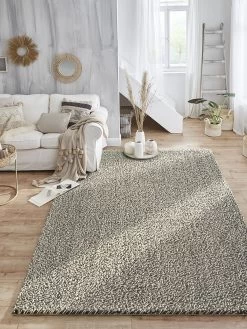 Hochflor-Teppich, Grau Meliert