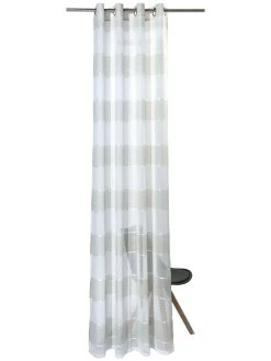 Ösenschal, Taupe -Teppichwelt Verkauf Sontje Gardine Oesenschal Beige Taupe 140x245 pla2