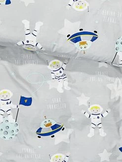 Kinderbettwäsche, Grey 7 Kinderbettwäsche, Grey -Teppichwelt Verkauf SpaceStar Bettwaesche Grau Grey 135x200 lup