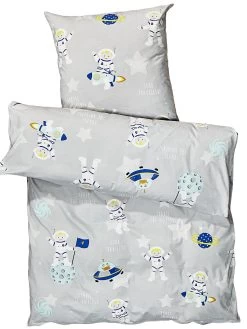 Kinderbettwäsche, Grey 6 Kinderbettwäsche, Grey -Teppichwelt Verkauf SpaceStar Bettwaesche Grau Grey 135x200 pla