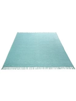 Baumwoll-Teppich, Aqua -Teppichwelt Verkauf Summerweave Handwebteppich blau aqua 170x240 fper