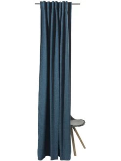 Vorhang Mit Gardinenband, Petrol -Teppichwelt Verkauf Sunna Gardine VerdeckteSchlaufe Blau Petrol 140x245 pla2