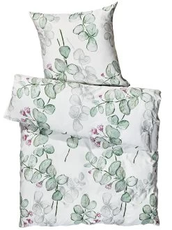 Bettwäsche, Eukalyptus -Teppichwelt Verkauf Tanami Bettwaesche Gruen Eukalyptus 135x200 pla