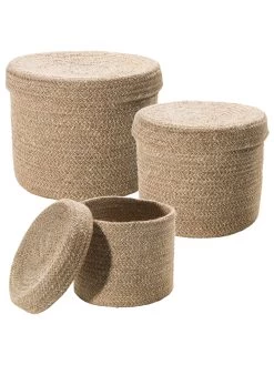 Korb, Dunkelbeige -Teppichwelt Verkauf Tiffin Korb Beige Dunkelbeige set