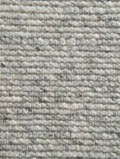 Woll-Teppich, Grey -Teppichwelt Verkauf Tjaellmo HandwebTeppich Grau Grey 200rund lup