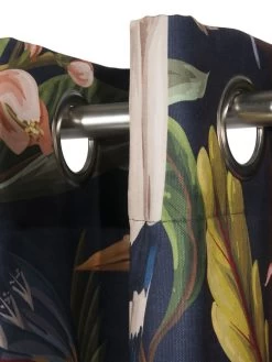 Ösenschal, Dunkelblau -Teppichwelt Verkauf Tucani Gardine Oesenschal Blau Dunkelblau 140x250 lup1