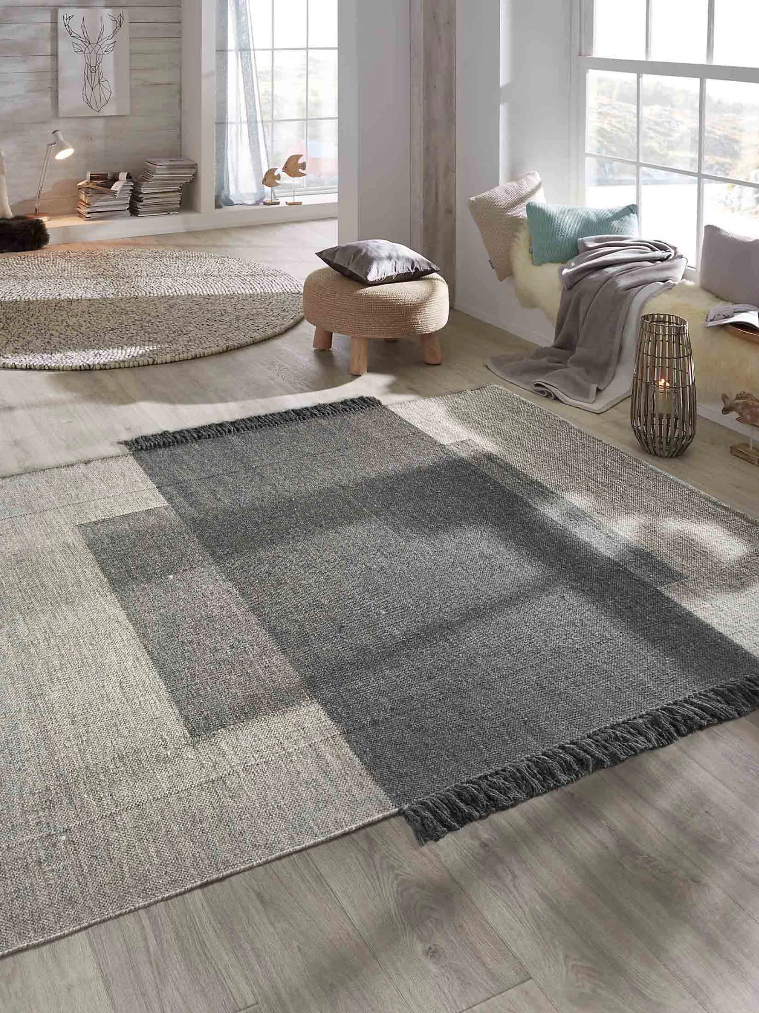 Woll-Teppich, Stone Grey 3 Woll-Teppich, Stone Grey