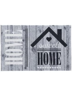 Sauberlaufmatte, Home Sweet Grey -Teppichwelt Verkauf VintageWood Sauberlaufmatte Grau HomeSweetGrey 66x100 pla