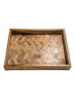 Deko-Tablett, Braun 8 Deko-Tablett, Braun -Teppichwelt Verkauf WoodenMosaik DekoTablett Braun 28x38x5 pla